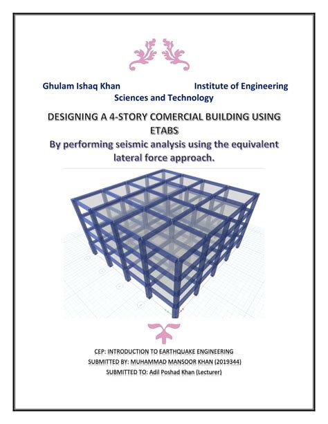 Pdf Designing A Story Comercial Building Using Etabs By Equivalent