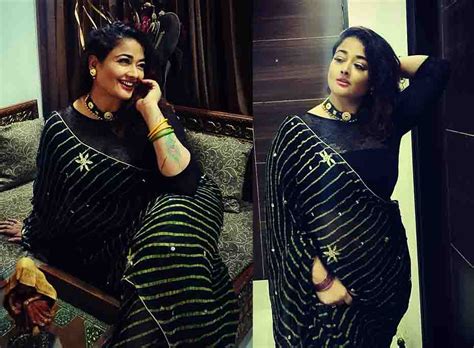Kiran Rathod Hot In Transparent Black Saree Filmy19