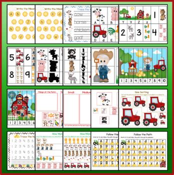 Farm Theme Bundle Printable Pack By Zayzee S Classroom Tpt