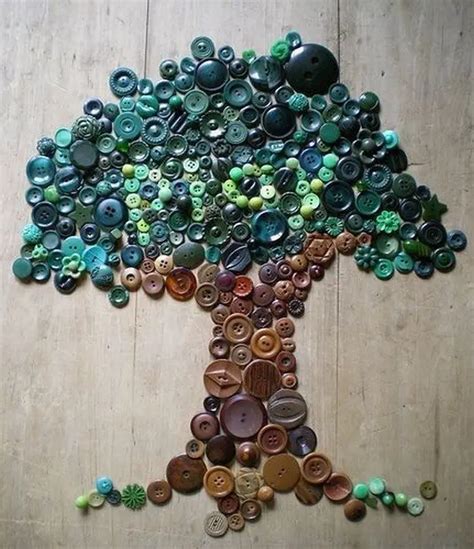 Creative Button Tree Wall Art Fun Steps Craft Projects For Every Fan