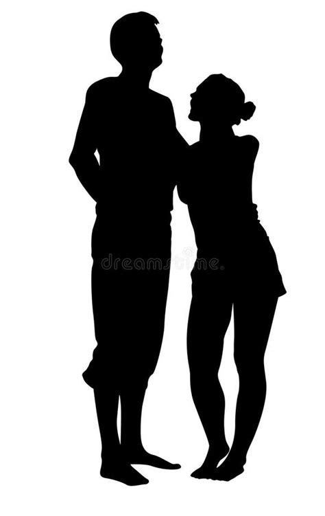 Standing Couple Silhouette Stock Illustrations – 4,689 Standing Couple Silhouette Stock ...