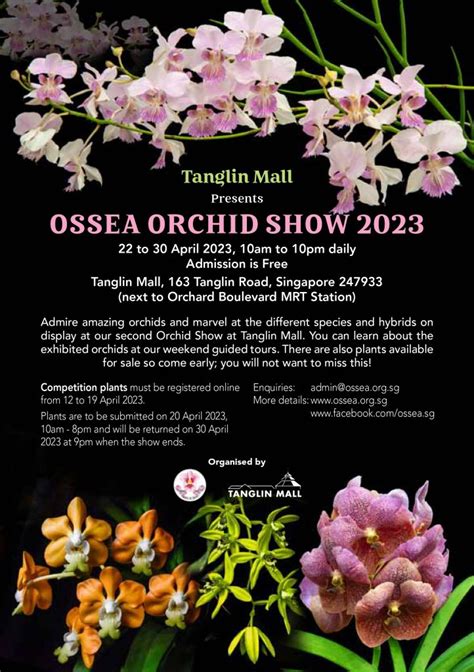 Tanglin Mall Presents Ossea Orchid Show The Orchid Society Of