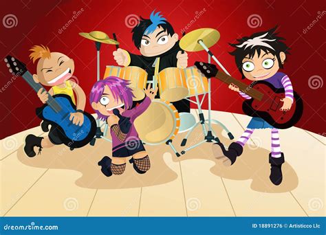 Rock Band Kids Stock Illustrations 1695 Rock Band Kids Stock