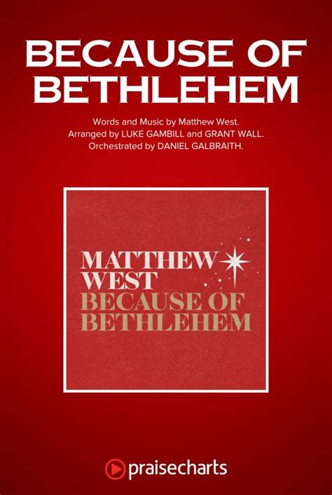 Because Of Bethlehem Choral Anthem Satb Flute Sheet Music Pdf