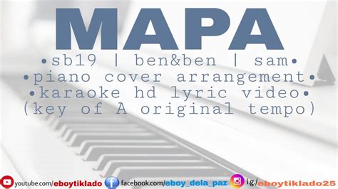 Mapa Sb19 Karaoke Acoustic Cover Hd Lyric Video Youtube