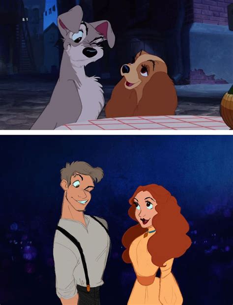 Charming Illustrations of Disney Animal Characters as Humans