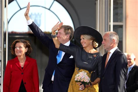 Queen Maxima Of The Netherlands Stuns In A Sunset Coloured Coat During Her State Visit To Norway