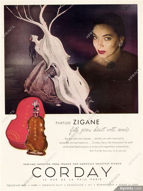 Corday Perfumes 1950 Zigane — Perfumes — Advertisement