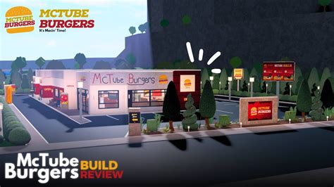 Bloxburg Fast Food Restaurant McTube Burgers Build Review YouTube