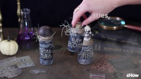 How To Make Spooky Witchs Jarbottle Potion Decorations Youtube