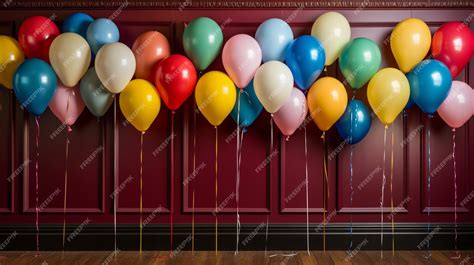 Premium Photo | Birthday balloons background HD 8K wallpaper Stock ...