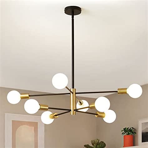 Buy Modern Sputnik Chandeliers Black And Gold Mid Century Chandelier