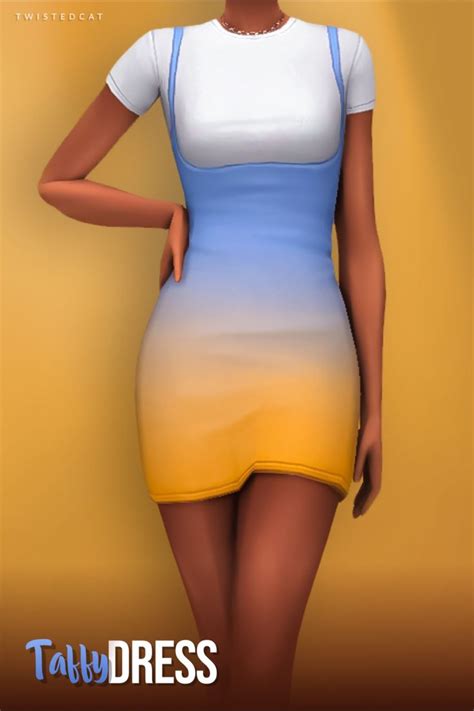 Taffy Dress TwistedCat Sims 4 Clothing The Sims 4 Skin Clothes