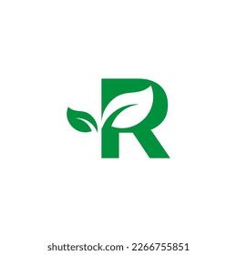 Letter R Leaf Logo Design Vector Stock Vector Royalty Free 2266755851