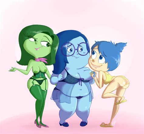 Rule 34 2021 3girls Breasts Disgust Inside Out Disney Hips Inside Out Joy Inside Out Legs