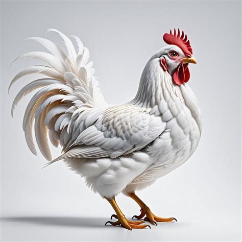 Premium Photo Close Up White Chicken