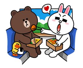 Brown Cony S Lovey Dovey Date By LINE Sticker 15076