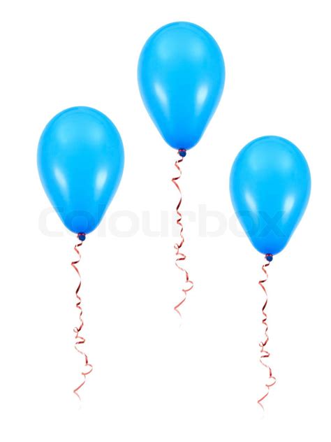 Luftballons gegen einen weißen Hintergrund Stock Bild Colourbox