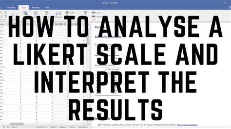 How To Analyse Likert Scale And Interpret The Results On Jamovi Youtube