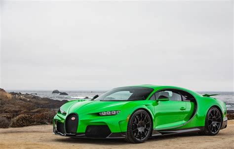 Wallpaper Bugatti Green Super Sport Chiron Mile Drive Images