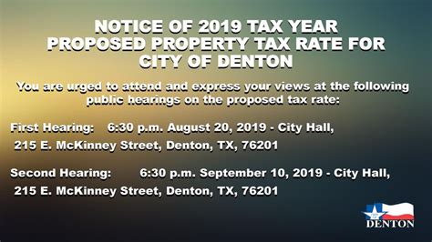 Notice Of 2019 Tax Year Proposed Property Tax Rate For City Of Denton