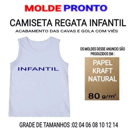 Molde Camiseta De Malha Básica Masculina Infantil no Elo7 MOLDE OKEY