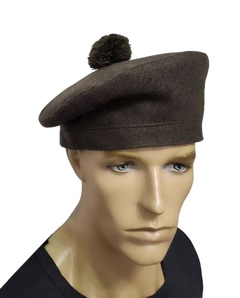 Tam O Shanter Hat Scottish Tam Balmoral Bonnet Brown Tam Brown