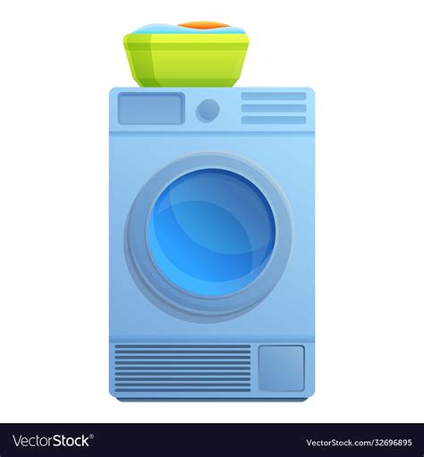 Electric Tumble Dryer Icon Cartoon Style Vector Image