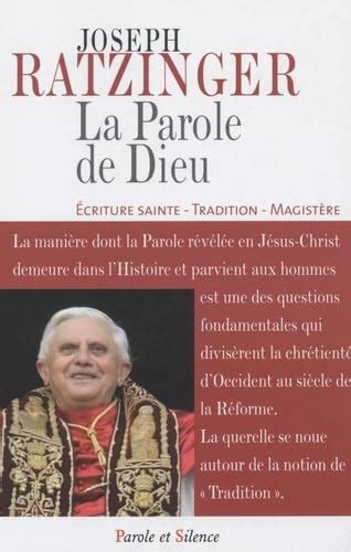 Parole de dieu by Benoît XVI Joseph Ratzinger Amazon ae