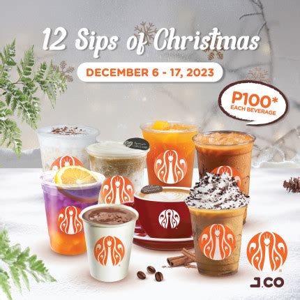 J CO Donuts 12 Sips Of Christmas Promo December 2023 PROUD KURIPOT