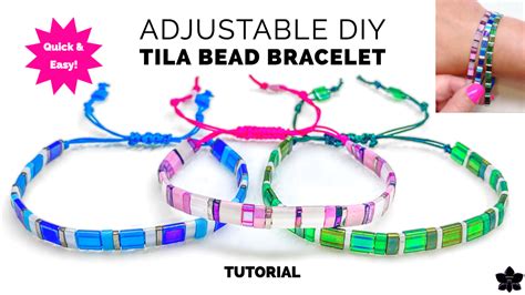 Quick And Easy Adjustable Tila Bead Bracelet Tutorial