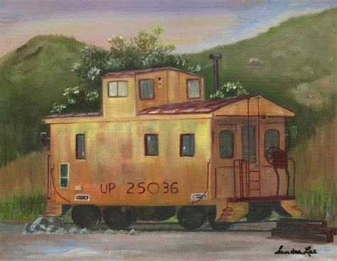 Tintic Junction Caboose Painting By Sandra Fullerton Fine Art America