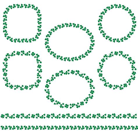 Saint Patrick S Day Shamrock Frames And Borders 334685 Vector Art At