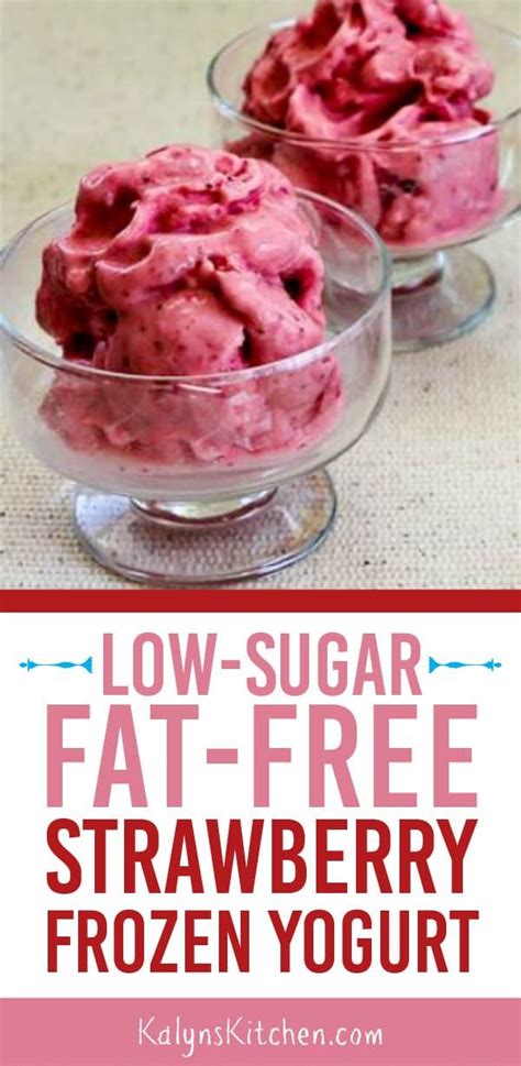 Low Sugar Fat Free Strawberry Frozen Yogurt Is Delicious For A Summer