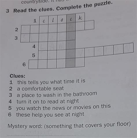 Read The Clues And Complete The Puzzle Brainly Lat