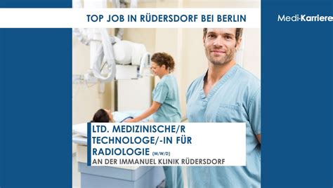 Leitender Medizinischer Technologe für Radiologie MTR m w x Medi