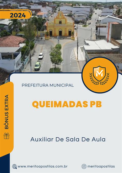 Apostila Auxiliar De Sala De Aula Prefeitura De Queimadas PB 2024