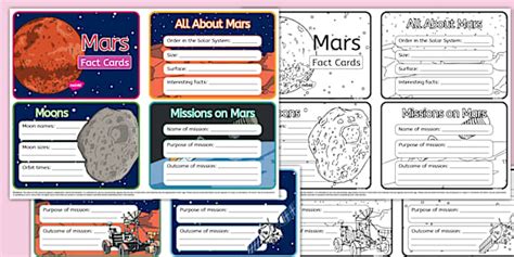 Mars Fact Cards Template Teacher Made Twinkl