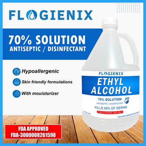 Flogienix Ethyl Alcohol Disinfectant Antiseptic Gallon