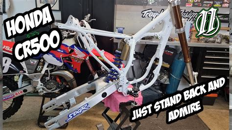 Honda CR500R Swingarm And Shock Are In A Stand Back And Look Moment