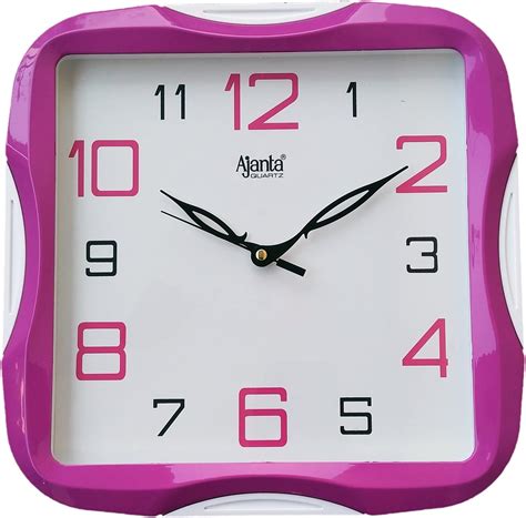 Buy Ajanta Plastic Abstract Simple Clock White Dx W X H