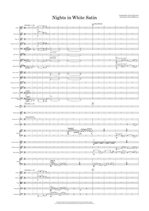 Nights In White Satin Arr Daryl McKenzie Sheet Music The Moody