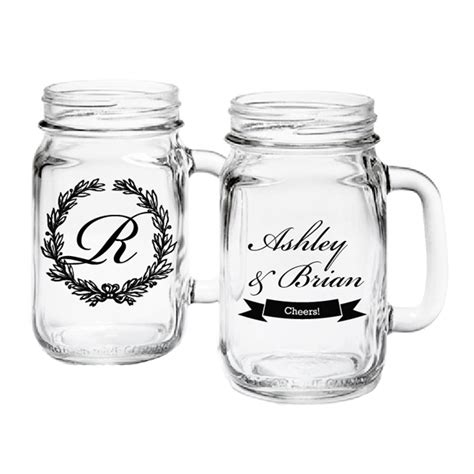 Personalized Mason Jar Drinking Glass Exclusive Personalized