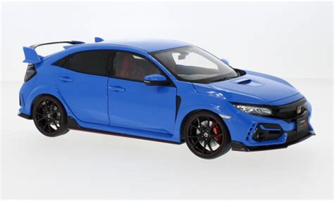 Modellino In Miniatura Honda Civic Autoart Type R Fk Blu Clair