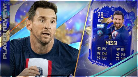 The Goat Toty 98 Rated Lionel Messi Player Review Fifa 23 Ultimate Team Youtube