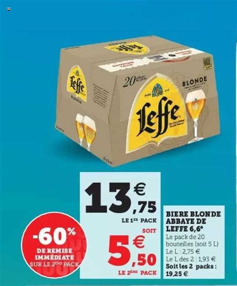 Promo Bière Blonde Abbaye De Leffe 6 6 chez Super U iCatalogue fr