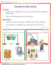 Goods And Services Worksheets Worksheets Library