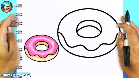 Como Dibujar Una Dona How To Draw A Donut Youtube