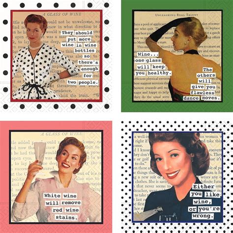 Amazon Funny Cocktail Napkin Box Set Retro Vintage Cocktail