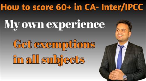 How To Score Exemption In Ca Interipcc How I Did Exam Strategies